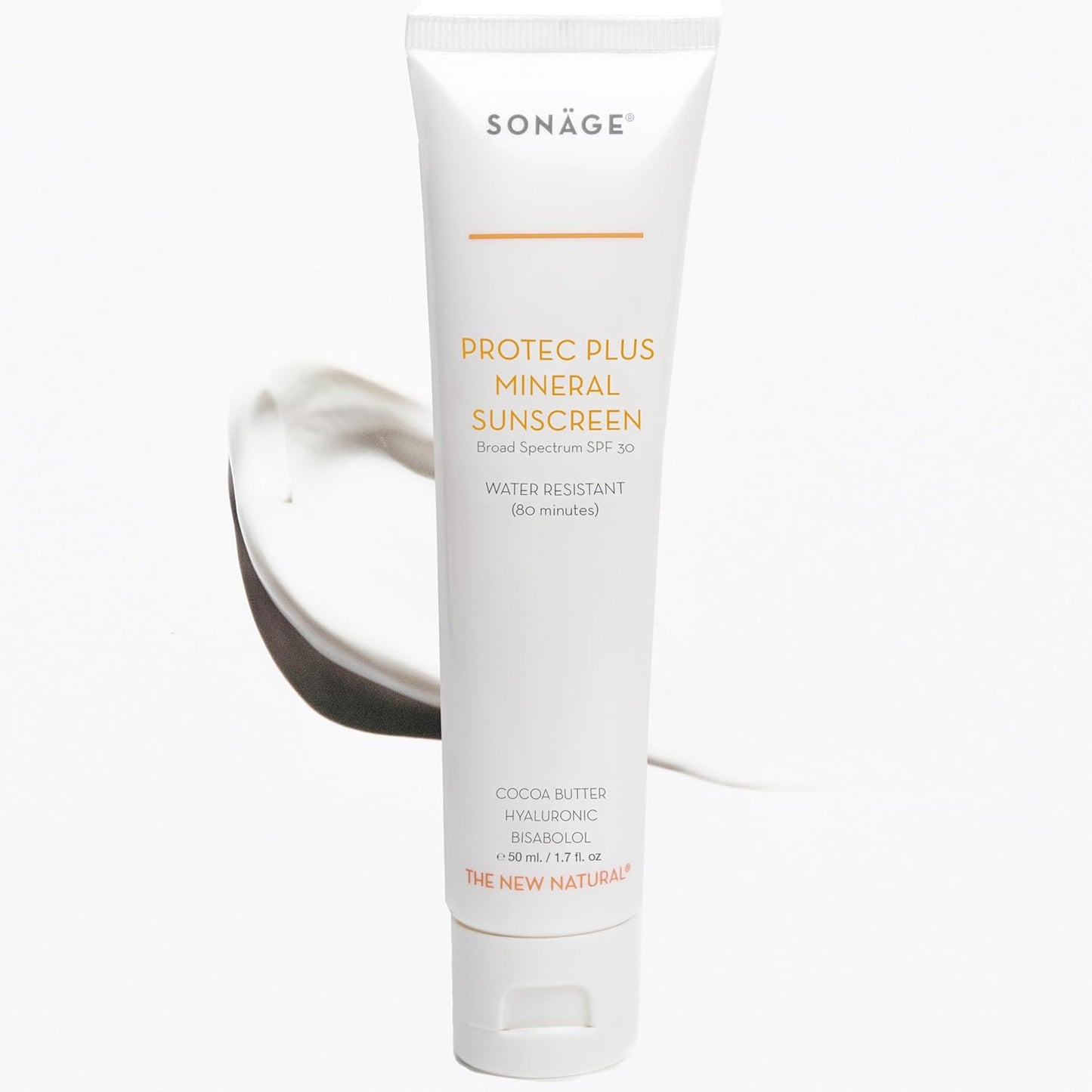 Sonage Protec Plus Mineral Sunscreen - Lightweight, Non-Greasy SPF 30 Face Protection | Natural & Reef-Safe