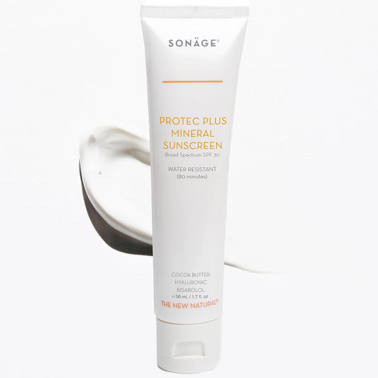 Sonage Protec Plus Mineral Sunscreen - Lightweight, Non-Greasy SPF 30 Face Protection | Natural & Reef-Safe