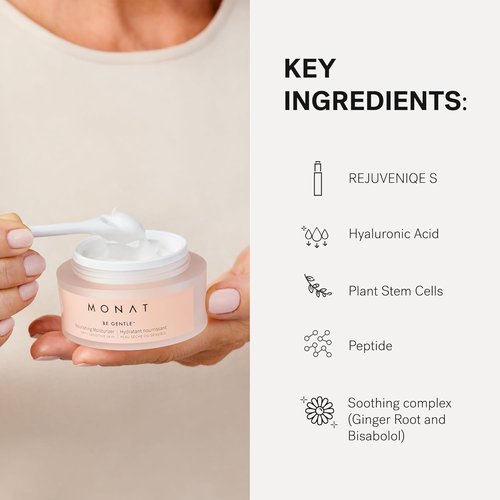 MONAT Be Gentle Nourishing Moisturizer - Hydrating Face Cream with Hyaluronic Acid & Plant Stem Cells | 1.52 fl oz / 45 ml