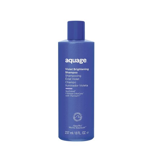 AQUAGE Violet Brightening Shampoo - Neutralizes Yellow & Brassy Tones for Color-Treated Hair | 8 oz