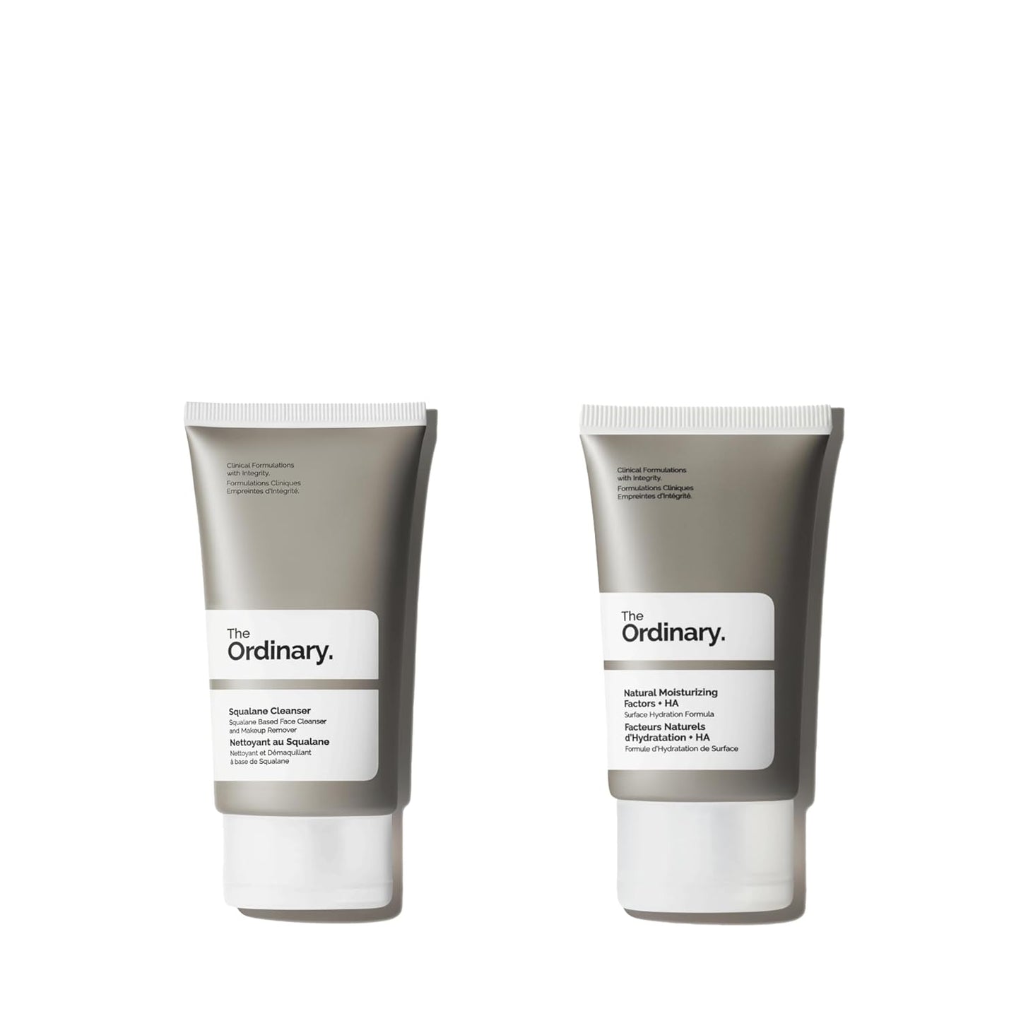 The Ordinary Travel Skincare Essentials Set - Squalane Cleanser & Moisturizing Factors + HA (1.7oz & 1oz)