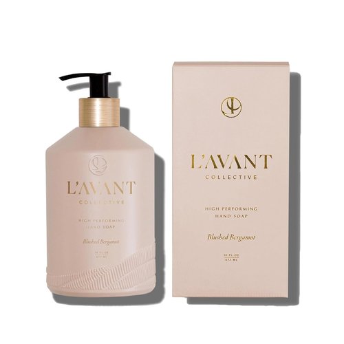L'AVANT Collective Hand Soap - Luxurious Formula for Soft, Smooth Hands | Blushed Bergamot Scent | 16 Fl Oz Reusable Glass Bottle