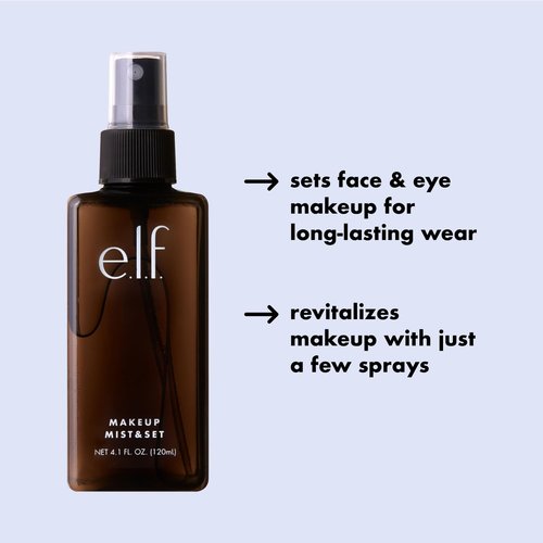 e.l.f. Makeup Mist & Set - Lightweight Hydrating Spray for All-Day Wear | Infused with Aloe & Green Tea, 4 Fl Oz