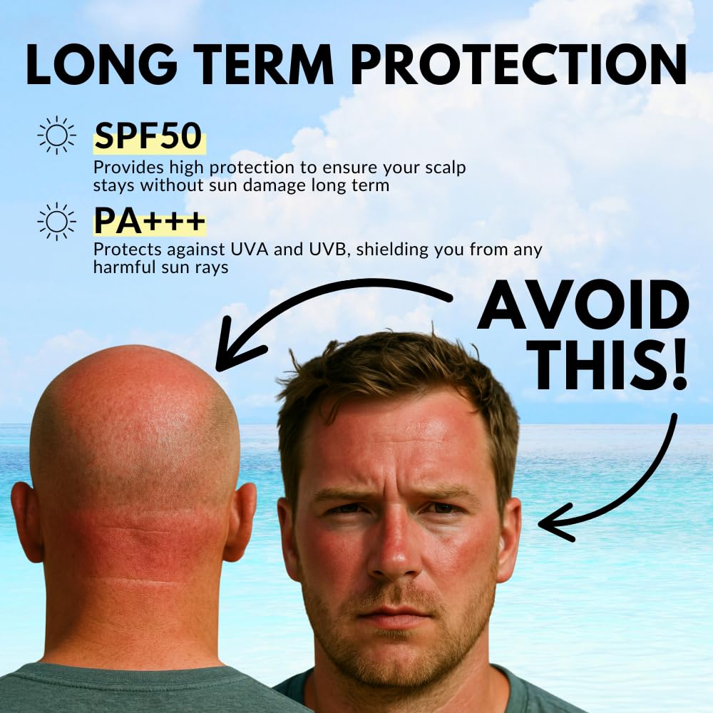 The Bald Brothers Daily Scalp Sunscreen - SPF 50+ | Fragrance-Free, Matte Finish, Vegan Care