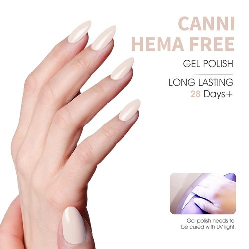 CANNI Nude Pink Gel Nail Polish - Soak Off UV Formula for Salon-Quality Manicures | 1 Piece
