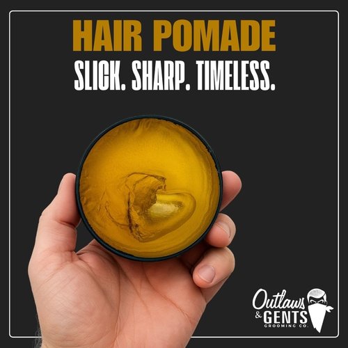 Outlaws & Gents Grooming Co. Hair Pomade - Firm Hold Styling Pomade for Men | Classic & Modern Hairstyles