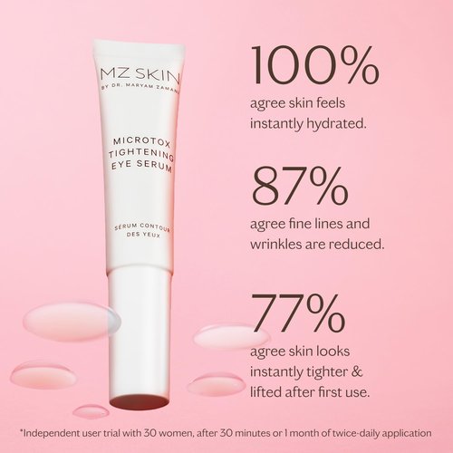 MZ SKIN Microtox Eye Serum - Peptide Formula with Sichuan Pepper Extract | Lifts, Firms & Reduces Dark Circles | 0.5 fl oz