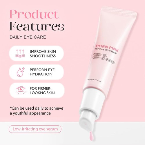PDRN Pink Peptide Eye Cream - Anti-Aging Under Eye Treatment with Niacinamide & Retinol | 30ml/1.01 fl. oz