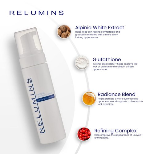 Relumins Advance Clarifying Foaming Cleanser - Gentle Facial Cleanser for Sensitive Skin | Non-Drying Formula, 200ml