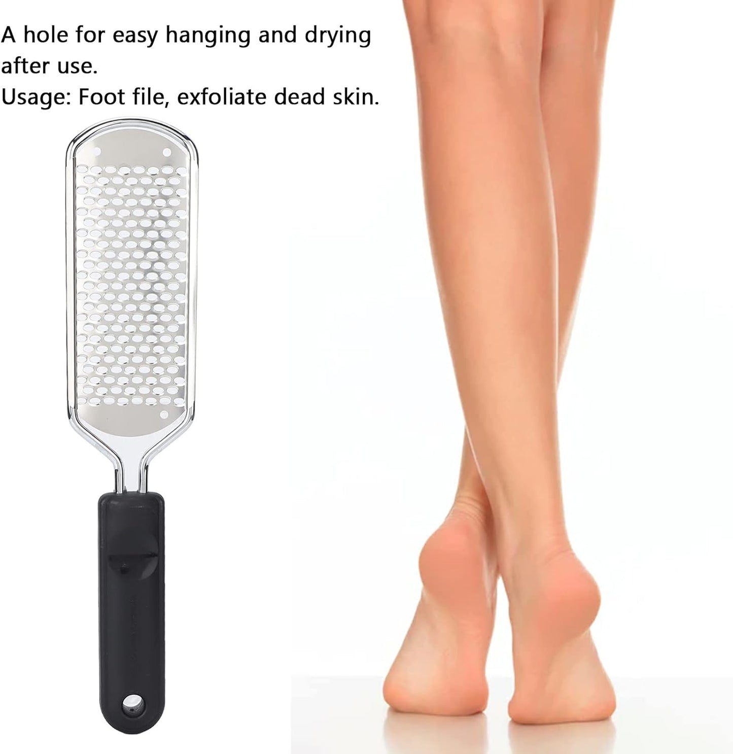 Skiennix Colossal Pedicure Rasp Foot File - Professional Stainless Steel Hard Skin Remover | Detachable Design for Wet & Dry Use