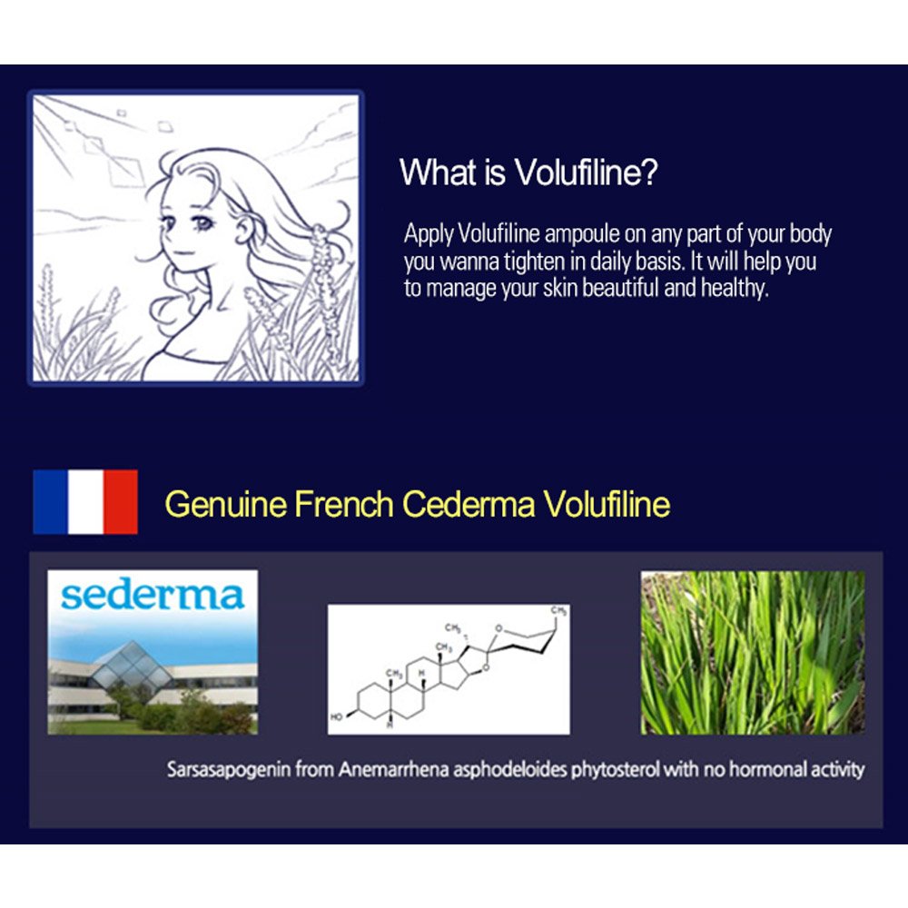 Sidmool Cederma Volufiline 100% Ampoule - 30ml for Healthy, Tightening Skin | Face & Body Use