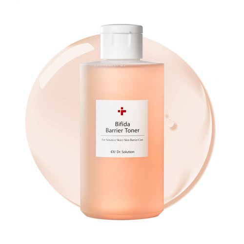 CU Dr. Solution Bifida Barrier Toner, Cuskin Mild Korean Skin Care Toner for Face with Hyaluronic Acid and Ceramide NP for Moisturizing and Hydrating, 200ml (6.76 Fl. Oz.)