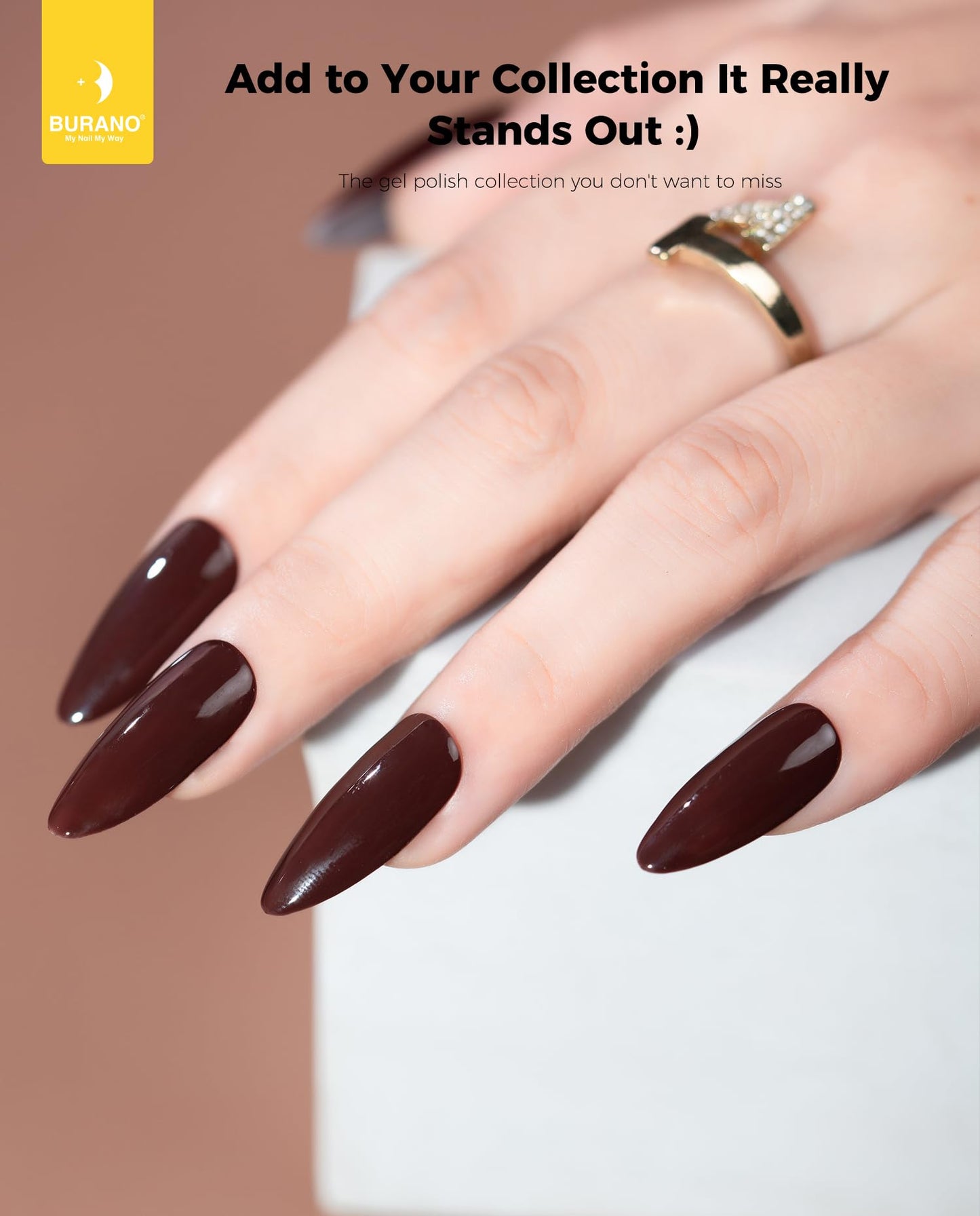 BURANO Gel Nail Polish, Gel Gel Polish 15ml Gel Colors Gel Neon Gel Soak Off UV Led Nail Lamp Gel Polish 1 Bottle 0.5 Oz Nail Art DIY Home Hot Color Nails (Dark Red N3)