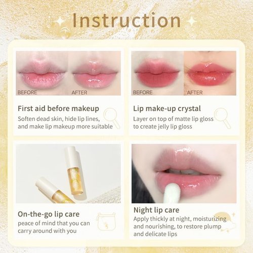 JUDYDOLL Peach Honey Lip Oil - Hydrating Non-Sticky Gloss with Real Peach Scent | Jelly Texture, Sheer Shine