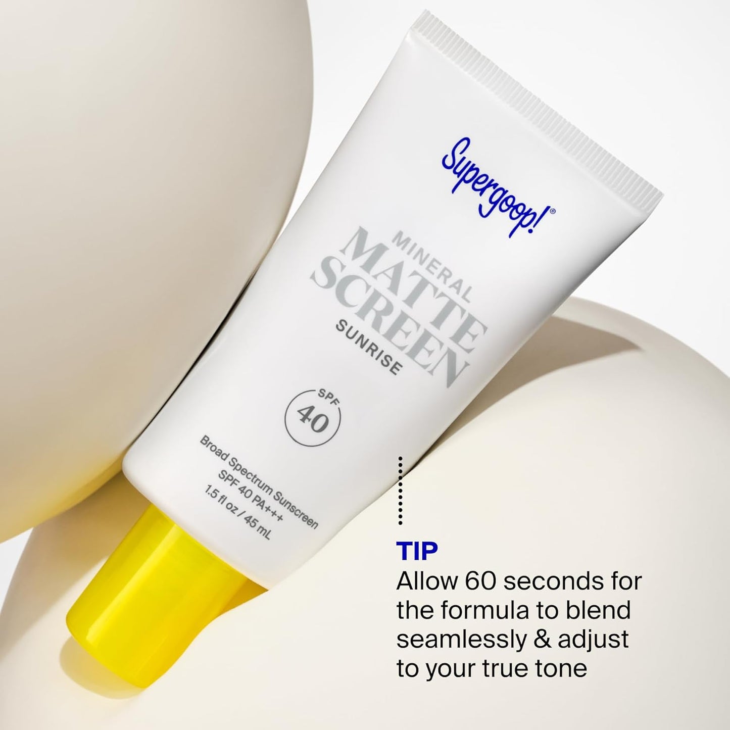 Supergoop! Mineral Mattescreen SPF 40 - Oil-Free Broad Spectrum Sunscreen - Minimizes Pores & Controls Shine - 45 mL - Golden Hour