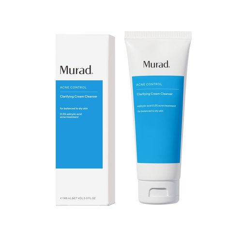 Murad Clarifying Cream Cleanser - Gentle Salicylic Acid Face Wash for Acne-Prone Skin | Hydrating & Soothing