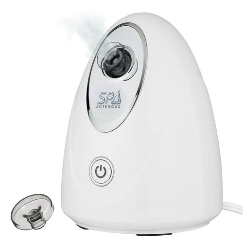 Spa Sciences - CIRRA - Nano Ionic Facial Steamer with UVC Sanitizing Protection, Aromatherapy Function, Detox Pores, and Boost Circulation - Includes an Essential Oil Basket