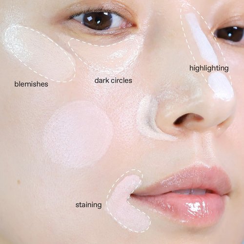 glow not dry concealer #pale #blushbeige, covers under-eye circles & blemishes, full-coverage, dual-color&use, melt-in texture, 0.4 oz, beige