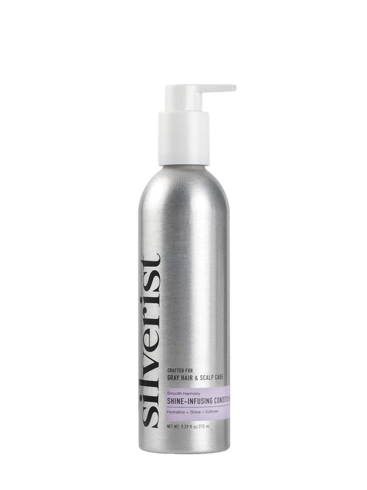 Smooth Harmony | Shine Infusing Conditioner for Gray, Silver & White Hair - Silicone-Free Formula with Hyaluronic Acid & Rice Protein, 9.29 oz