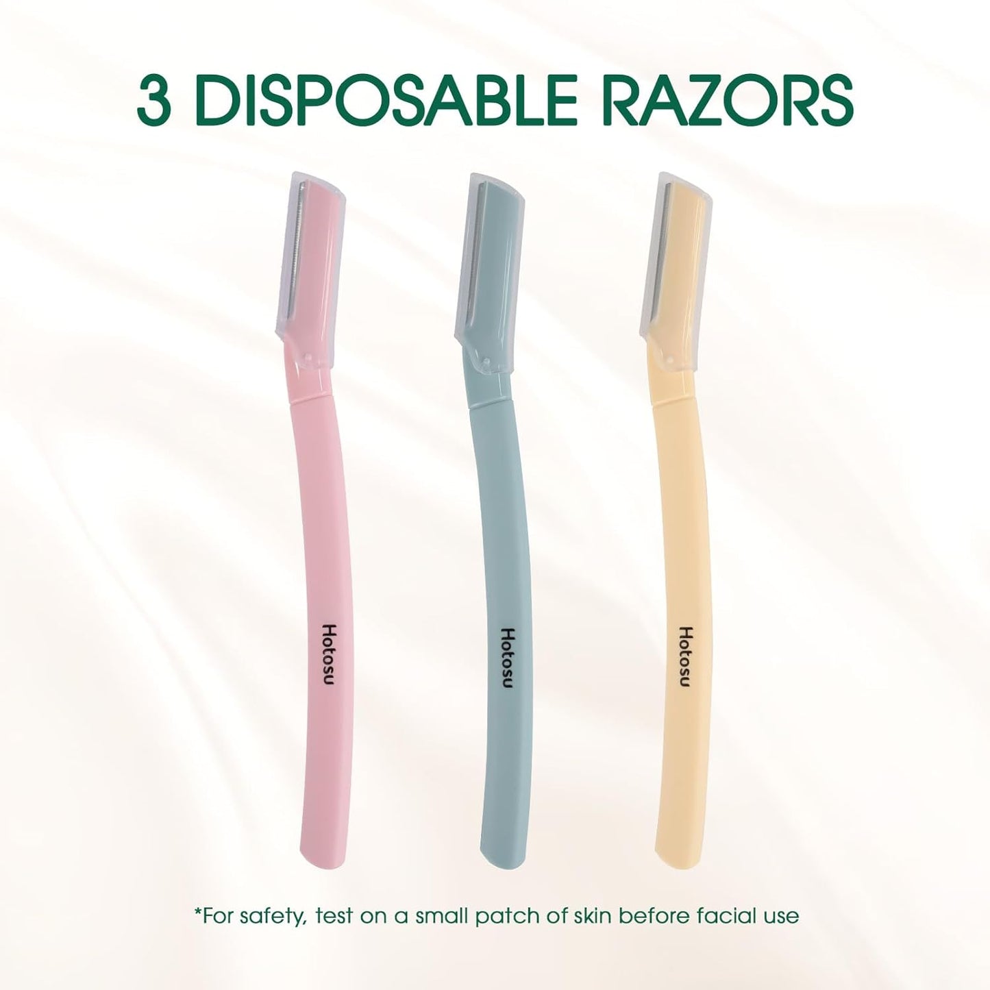 Skiennix Face Razors - Dermaplane Razor Set with Protective Cap for Peach Fuzz & Eyebrow Grooming | 9-Piece Travel Kit