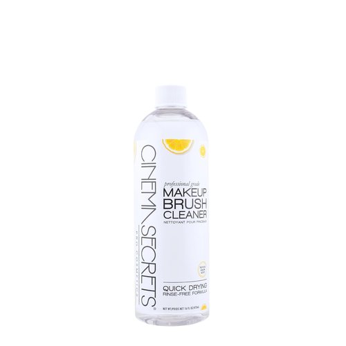 Cinema Secrets Makeup Brush Cleaner - Quick-Drying, Rinse-Free Solution for Stubborn Waterproof Makeup - Lemon Scent