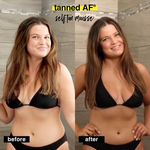 b.tan Dark Self Tanner Mousse - Ultra Dark Bronzing Glow | 1 Hour Express Sunless Tanning Foam, 6.7 Fl Oz