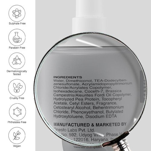 Bare Anatomy Heat Protection Spray Serum - Frizz Control for 24 Hours | Enriched with Vitamin E & Pea Protein | Vegan & Paraben-Free | 5.2 Fl Oz