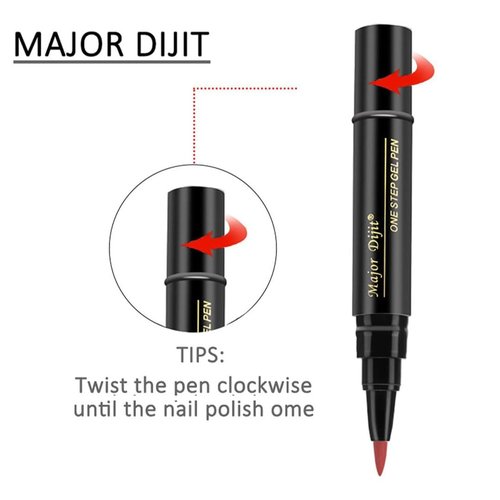 Polish Nail Pens, Nail Polish Pen Set, 6Pcs/Set Nails Pens, One Step Gel Nail Polish 3-In-1 Pen, 36 Color Nail Polish Gel Pen 8 ml (b)