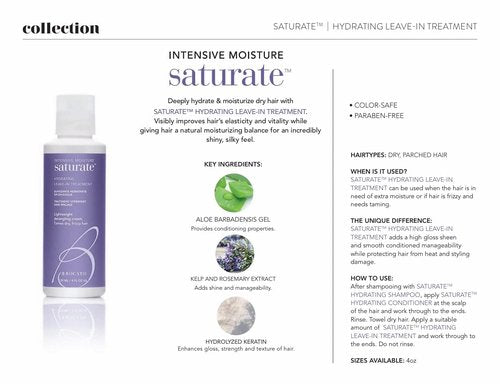Brocato Saturate Leave-In Treatment - Deep Conditioning for Dry, Curly & Color-Treated Hair | 4 Oz Intense Moisturizing Cream with Aloe & Keratin