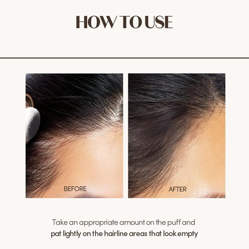 ETUDE Hair Pang Pang hair powder for men and women, Dark Brown, Waterproof, for eyebrow colors, Hairline and Thin Hair, Hairline Powder
