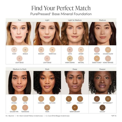 Jane Iredale PurePressed Base Mineral Foundation Refill - Semi-Matte Pressed Powder with SPF | Talc-Free, Vegan, Cruelty-Free
