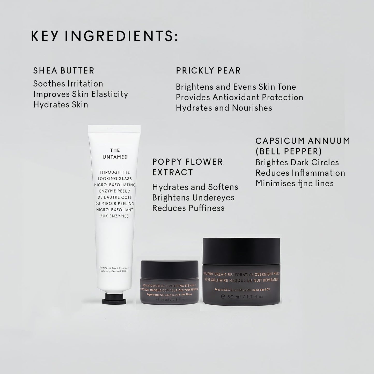 Untamed Weekly Kit - Complete Facial Skin Care Set for Hydration & Even Skin Tone | Exfoliator & Masks