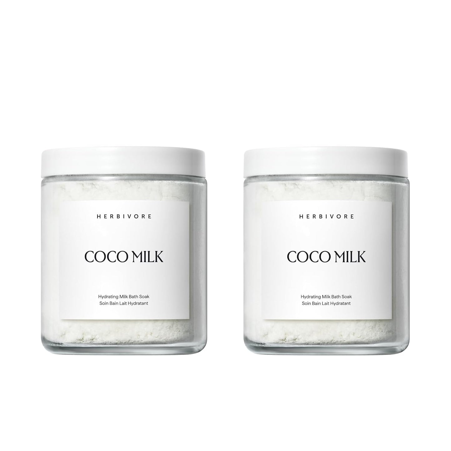 HERBIVORE Coconut Milk Bath Soak - Deeply Hydrating & Skin Softening | Vegan, Soothing Coconut Scent