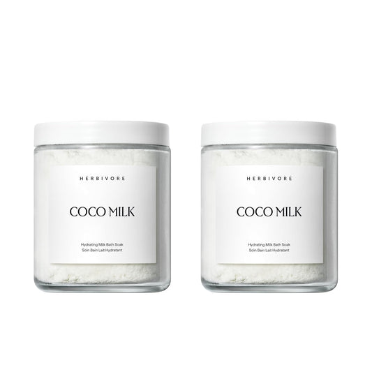 HERBIVORE Coconut Milk Bath Soak - Deeply Hydrating & Skin Softening | Vegan, Soothing Coconut Scent