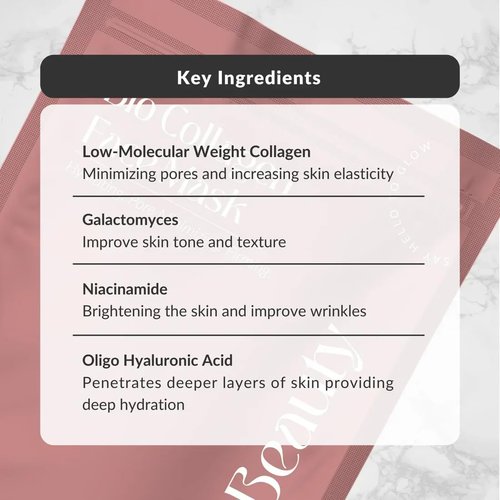 CocoBeauty Bio-Collagen Neck Mask - Hydrogel Firming & Tightening Patches for Anti-Aging (4 Pcs)