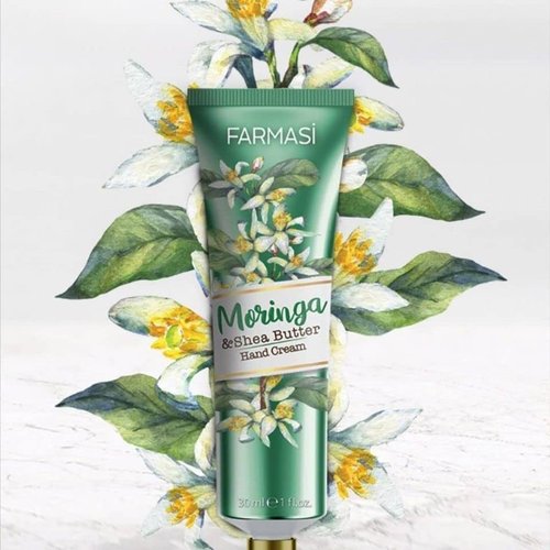FARMASi Hand Cream - Intensive Moisturizing Lotion with Shea Butter | Travel Size 1 fl oz, Moringa & Shea