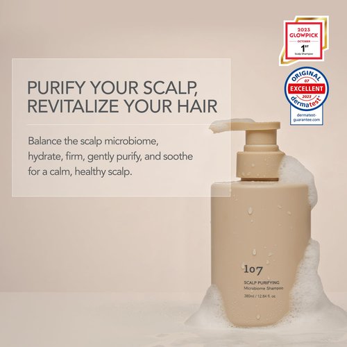 107 Clarifying Shampoo - Purifying Formula with Fermented Vinegar & Ginseng for Itchy Scalp | 12.84oz