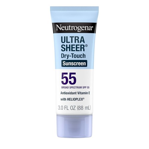 Neutrogena Ultra Sheer Sunscreen SPF 55 - Lightweight, Non-Greasy Protection | 3 fl oz Travel Size