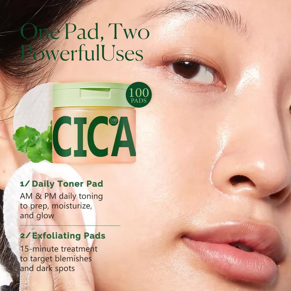 Skiennix Hydrating Toner Pads - Snail Mucin & Niacinamide for Sensitive Skin | 100 Hypoallergenic Exfoliating Pads