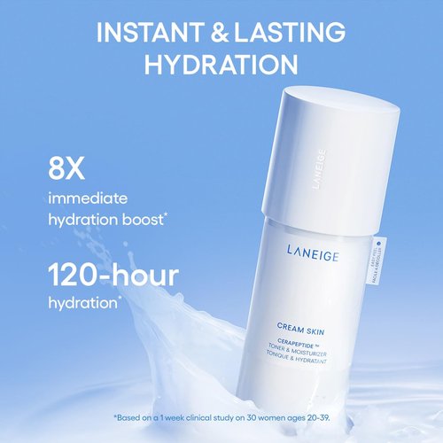 LANEIGE Water Bank Blue Hyaluronic Cream - Hydrating Korean Moisturizer with Squalane & Ceramide for Skin Barrier Support