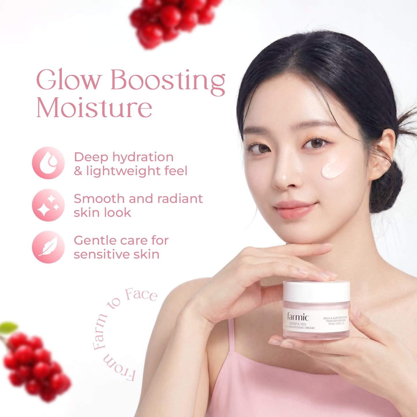 Superful Vegi Glow Cream - Deep-Absorbing Facial Cream for Dry & Sensitive Skin | 1.69 fl oz