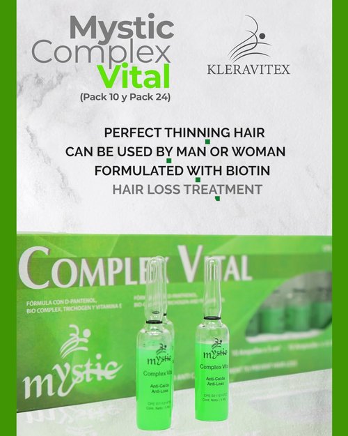 Regine Switzerland Mystic Complex Vital Ampoules - Hair Loss Regrowth Treatment with Biotin & Tocopherol (10 Pack)