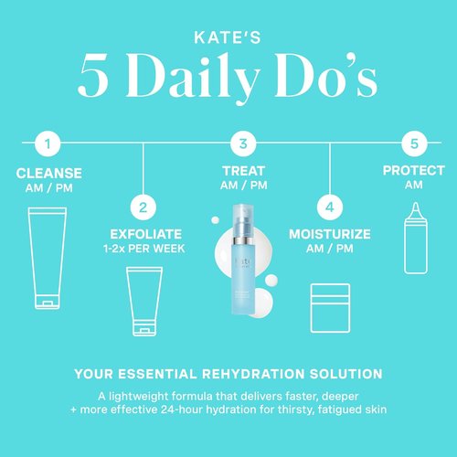 Kate Somerville HydraKate Recharging Hydration Serum - Skin-Quenching Dual-Weight Formula with Hyaluronic Acid, 1 Fl Oz