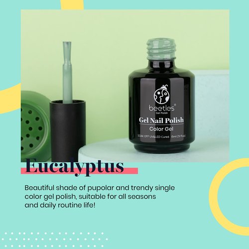Beetles 1PCS 15ml White Gel Nail Polish and 1PCS 15ml Green Gel Nail Polish