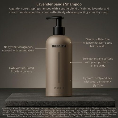 HygieneLab Shampoo - EWG Verified Non-Toxic Formula | Fragrance-Free & Paraben-Free, 16.9 fl oz