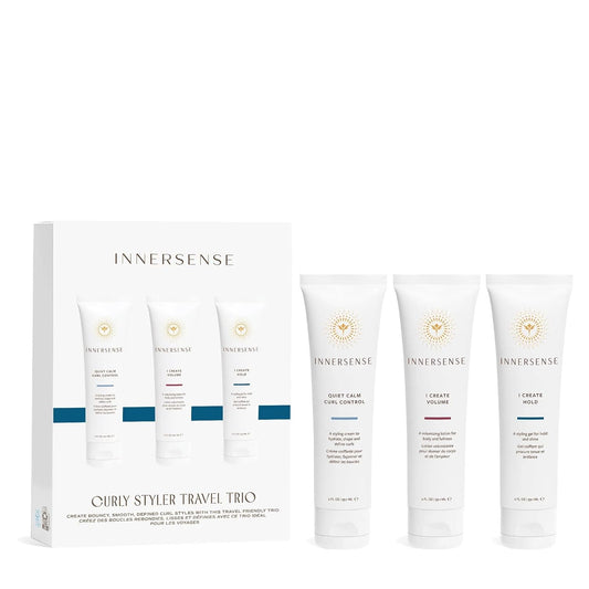 Innersense Organic Beauty - Pure Harmony Travel Hair Trio | Non-Toxic, Cruelty-Free, Clean Haircare (Pure Harmony Hairbath + Conditioner, Sweet Spirit Leave-In Conditioner) PACKAGING MAY VARY