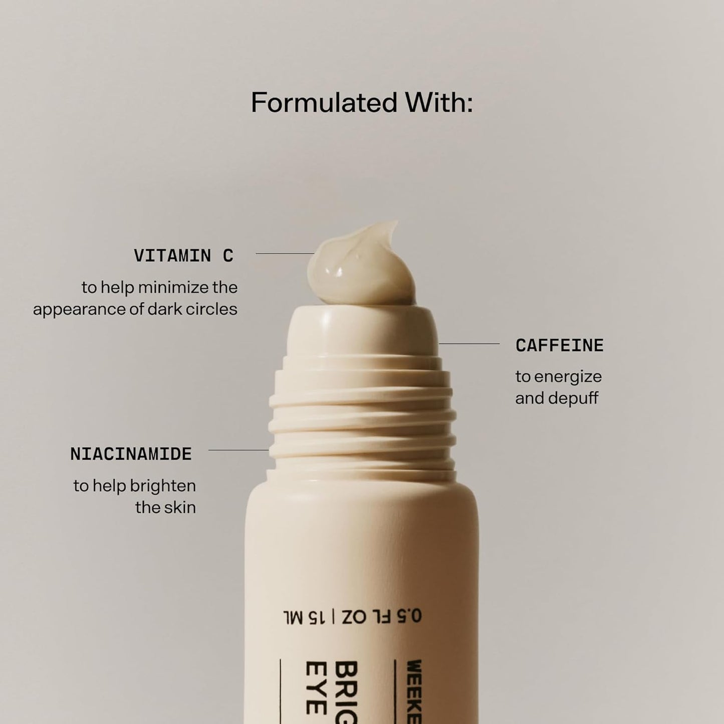 Versed Weekend Glow Eye Gel - Caffeine Under Eye Cream for Dark Circles & Wrinkles - 0.5 oz