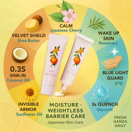 Demiki Shea Butter Hand Cream - Nourishing Lotion for Dry, Cracked Hands | Travel Size (2pcs, 50g x 2)