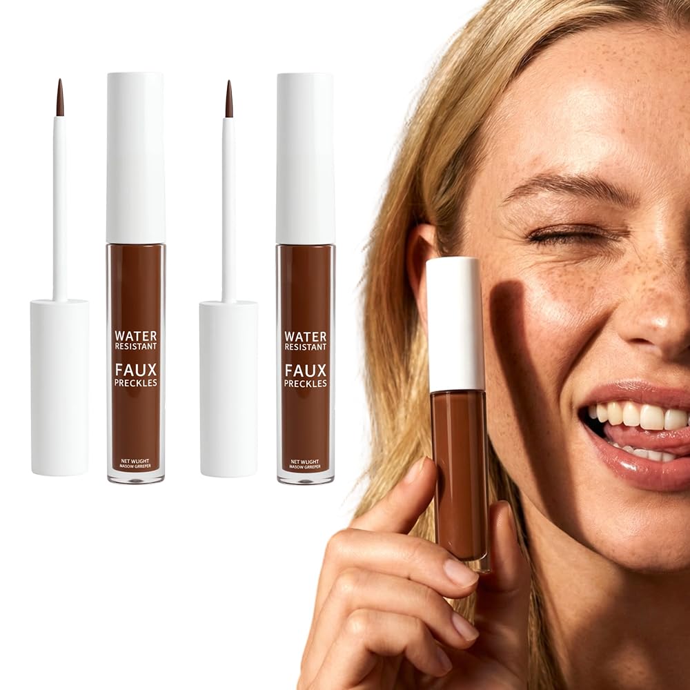 Water Resistant Freckle Pen, Faux Freckles Liquid Makeup, Natural Looking Freckles Stamp, Buildable Fake Freckles for Face 30ml