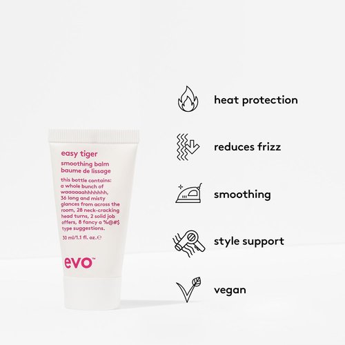 EVO Easy Tiger Straightening Balm - Smoothing Formula for Frizz-Free Hair | 3.4 oz